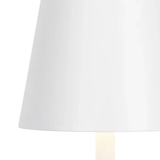 QAZQA Set van 2 buiten tafellamp wit incl. LED en dimmer oplaadbaar - Janet