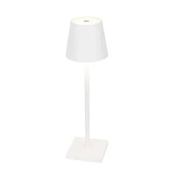 QAZQA Set van 2 buiten tafellamp wit incl. LED en dimmer oplaadbaar - Janet