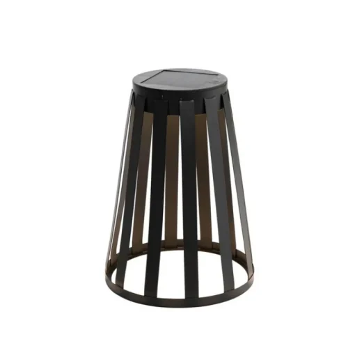 QAZQA Set van 2 buiten tafellampen zwart incl. LED 3-staps dimbaar solar en oplaadbaar - Penny