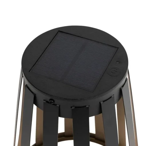 QAZQA Set van 2 buiten tafellampen zwart incl. LED 3-staps dimbaar solar en oplaadbaar - Penny