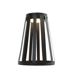 QAZQA Set van 2 buiten tafellampen zwart incl. LED 3-staps dimbaar solar en oplaadbaar - Penny