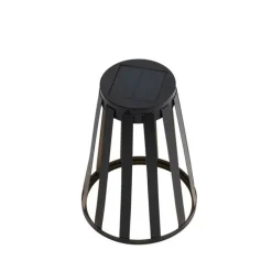 QAZQA Set van 2 buiten tafellampen zwart incl. LED 3-staps dimbaar solar en oplaadbaar - Penny