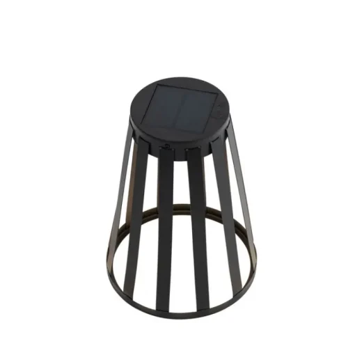 QAZQA Set van 2 buiten tafellampen zwart incl. LED 3-staps dimbaar solar en oplaadbaar - Penny