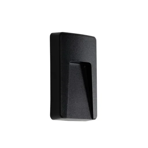 QAZQA Set van 2 buiten wandlampen zwart rechthoekig incl. LED IP65 - Gem