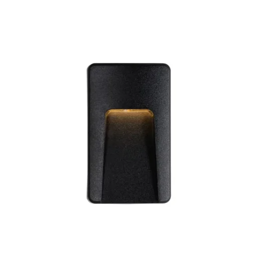 QAZQA Set van 2 buiten wandlampen zwart rechthoekig incl. LED IP65 - Gem