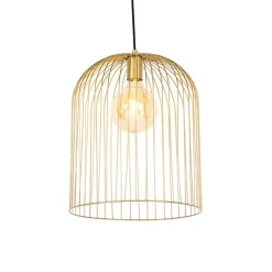 QAZQA Set van 5 design hanglampen goud - Wires