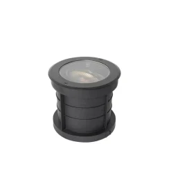 QAZQA Set van 6 dimbare buiten grondspots zwart IP65 incl LED - Delux Honey
