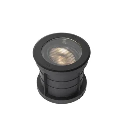 QAZQA Set van 6 dimbare buiten grondspots zwart IP65 incl LED - Delux Honey