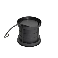 QAZQA Set van 6 dimbare buiten grondspots zwart IP65 incl LED - Delux Honey