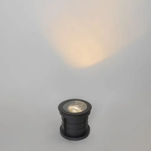QAZQA Set van 6 dimbare buiten grondspots zwart IP65 incl LED - Delux Honey