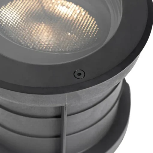 QAZQA Set van 6 dimbare buiten grondspots zwart IP65 incl LED - Delux Honey