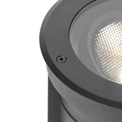 QAZQA Set van 6 dimbare buiten grondspots zwart IP65 incl LED - Delux Honey