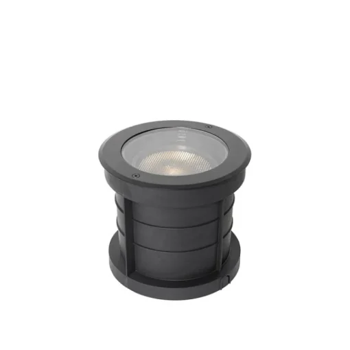 QAZQA Set van 6 dimbare buiten grondspots zwart IP65 incl LED - Delux Honey