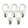 LUEDD Set van 5 dimbare E27 LED lampen helder 7W 806 lm 2700K
