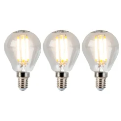 LUEDD Set van 3 E14 dimbare LED kogellampen P45 5W 470 lm 2700K