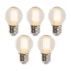 LUEDD Set van 5 E27 dimbare LED kogellampen 5W 470 lm 2700K