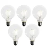 LUEDD Set van 5 E27 dimbare LED lamp G95 5W 450 lm 3000K
