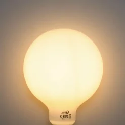 LUEDD Set van 5 E27 dimbare LED lamp opaal G125 5W 450 lm 2200K
