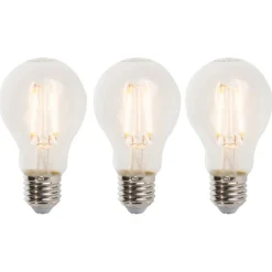 LUEDD Set van 3 E27 dimbare LED lampen A60 5W 470 lm 2700K