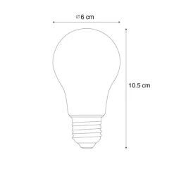 LUEDD Set van 5 E27 dimbare LED lampen A60 helder 4.5W 500 lm 2700K