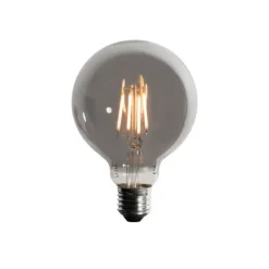 LUEDD Set van 5 E27 dimbare LED lampen smoke G95 5W 200 lm 1900K
