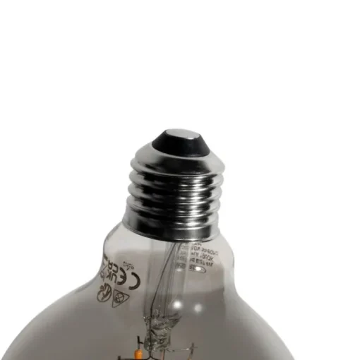 LUEDD Set van 5 E27 dimbare LED lampen smoke G95 5W 200 lm 1900K