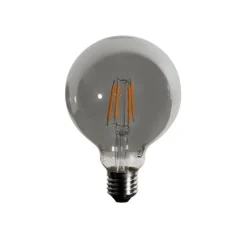 LUEDD Set van 5 E27 dimbare LED lampen smoke G95 5W 200 lm 1900K