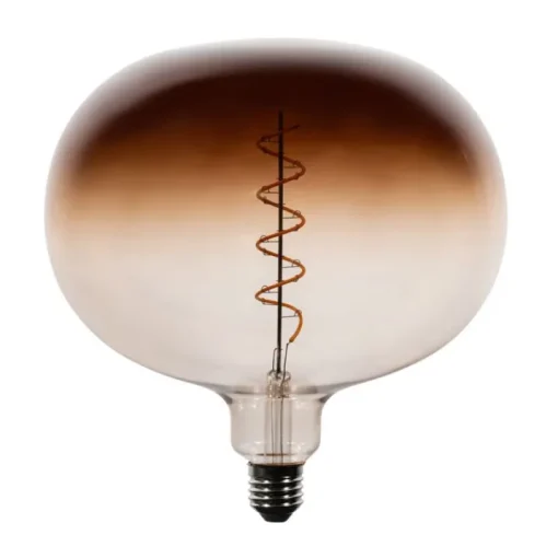 LUEDD Set van 5 E27 dimbare LED lampen G220 bruin 4,9W 130 lm 1800K