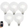 LUUMR Set van 5 E27 dimbare LED lampen G125 helder 7W 806 lm 2700-6500K
