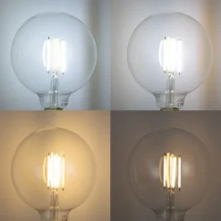LUUMR Set van 5 E27 dimbare LED lampen G125 helder 7W 806 lm 2700-6500K