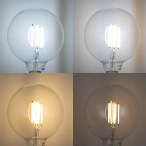 LUUMR Set van 5 E27 dimbare LED lampen G125 helder 7W 806 lm 2700-6500K
