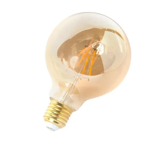 LUEDD Set van 5 E27 dimbare LED lampen G95 goud 5W 380 lm 2200K