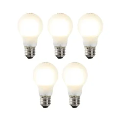 LUEDD Set van 5 E27 dimbare LED lampen A60 mat 7W 806 lm 2700K