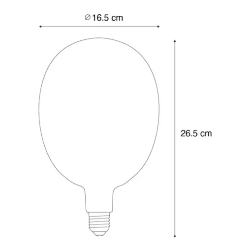 LUEDD Set van 5 E27 dimbare LED lampen G170 bruin 4,9W 130 lm 1800K