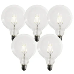 LUEDD Set van 5 E27 dimbare LED lampen G125 5W 450 lm 3000K