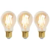 LUEDD Set van 3 E27 dimbare LED llampen goldline 5W 380 lm 2200K