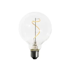 LUEDD Set van 5 E27 dimbare LED spiraal filament G95 4W 270 lm 2700K