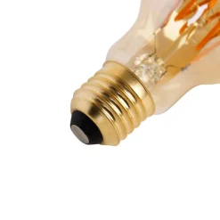 LUEDD Set van 5 E27 dimbare LED spiraal lampen A60 goldline 4W 270 lm 2200K