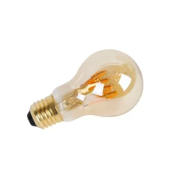 LUEDD Set van 5 E27 dimbare LED spiraal lampen A60 goldline 4W 270 lm 2200K