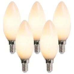 LUEDD Set van 5 E14 LED kaarslampen B35 2W 180 lm 2350K