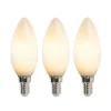 LUEDD Set van 3 E14 LED kaarslampen B35 opaal 2W 180 lm 2350K