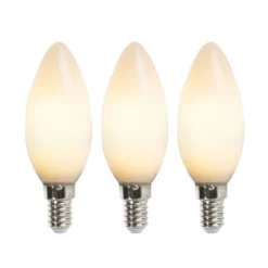 LUEDD Set van 3 E14 LED kaarslampen B35 opaal 2W 180 lm 2350K