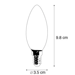 LUEDD Set van 3 E14 LED kaarslampen B35 opaal 2W 180 lm 2350K