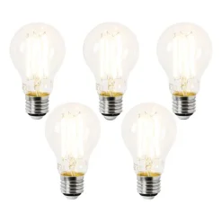 LUEDD Set van 5 E27 LED lamp A60 helder 3,8W 806 lm 2700K