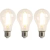 LUEDD Set van 3 E27 LED lamp A67 helder 8W 1055 lm 2700K