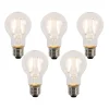 LUEDD Set van 5 E27 LED lamp filament A60 2W 210 lm 2200K