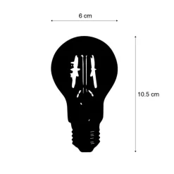 LUEDD Set van 5 E27 LED lamp filament A60 2W 210 lm 2200K