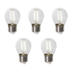 LUEDD Set van 5 E27 LED lamp P45 schemersensor 3W 250 lm 3000K