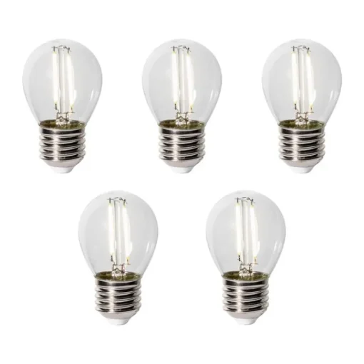 LUEDD Set van 5 E27 LED lamp P45 schemersensor 3W 250 lm 3000K