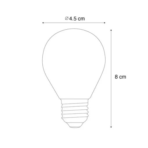 LUEDD Set van 5 E27 LED lamp P45 schemersensor 3W 250 lm 3000K